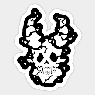 Exploding Demon - White Sticker